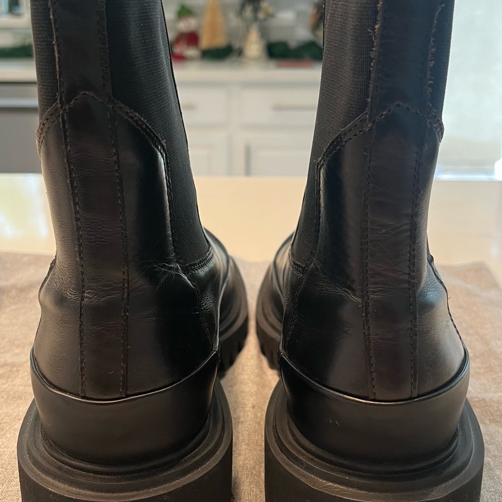 All Saints Harlee Lug Sole Chelsea Leather Women's Boots Trendy Size 8US/38EU - Picture 3 of 6